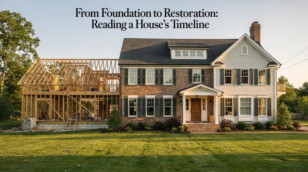 From Foundation to Restoration: Reading a House’s Timeline