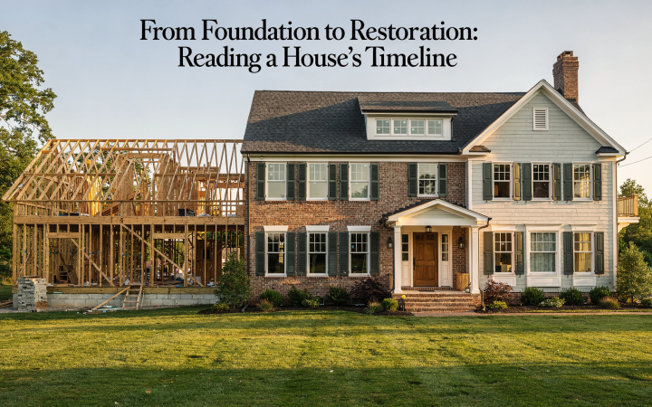 From Foundation to Restoration: Reading a House’s Timeline